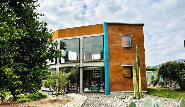 Minimalist Architectural Jewel Near Oaxaca City with Pool & Plush Gardens