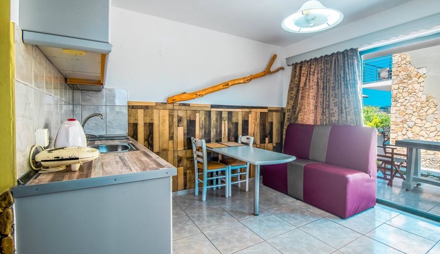 'Mirage Arillas Studio Type A9' next to Beach with Balcony, Shared Pool & Wi-Fi