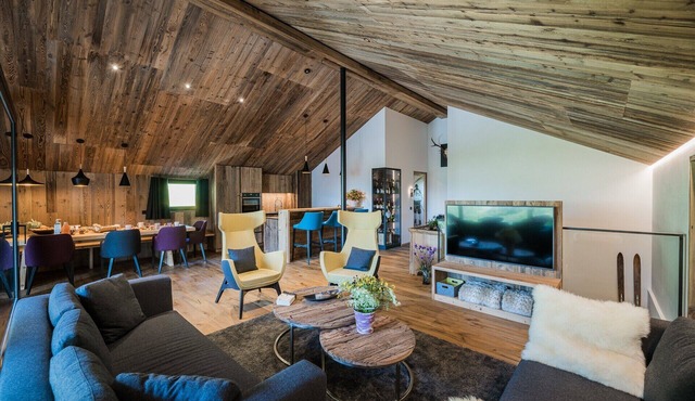 Modern Holiday Apartment Chalet Ortles with Mountain View and Wi-Fi