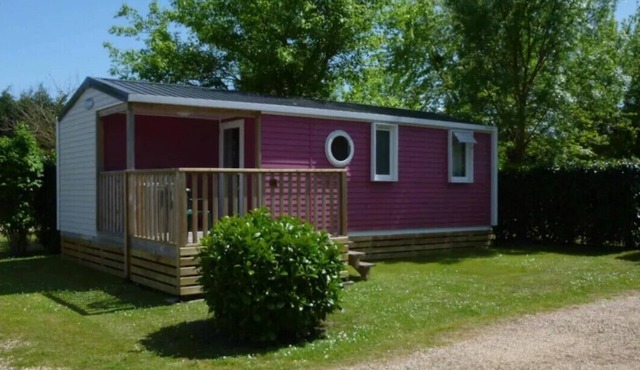 Mobile home 6 pers, on a 4 star campsite, with white sand lagoon