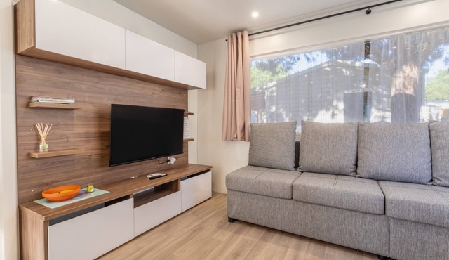MobileHome Soleia Sea View Mar Estang Siblu Village 4* AC 7 Guests Private Parking Beach Access