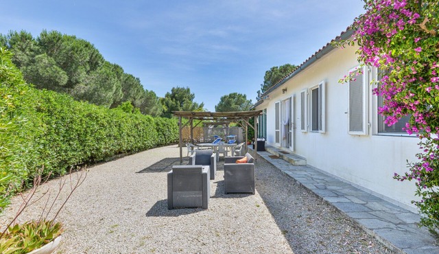 Modern apartment with garden, air conditioning and Wi-Fi