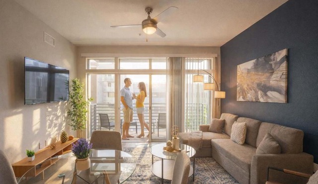 Modern 2BD DT - Balcony, Gym, W-D, Parking - Sleeps 8