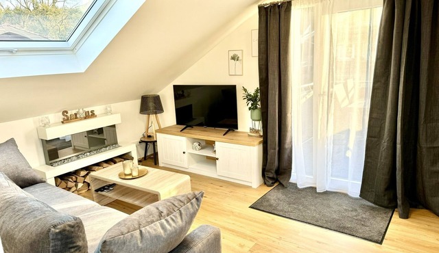 Modern 4★ Black Forest Apartment – Balcony, Garden & Sauna | Near Baden-Baden