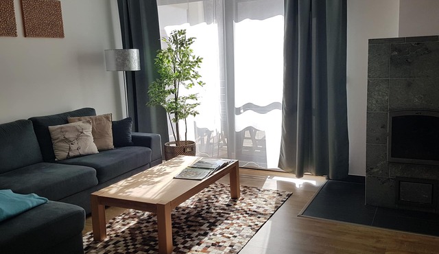 Modern 75m² apartment for 2 to 5 people with fireplace and beautiful mountain views!