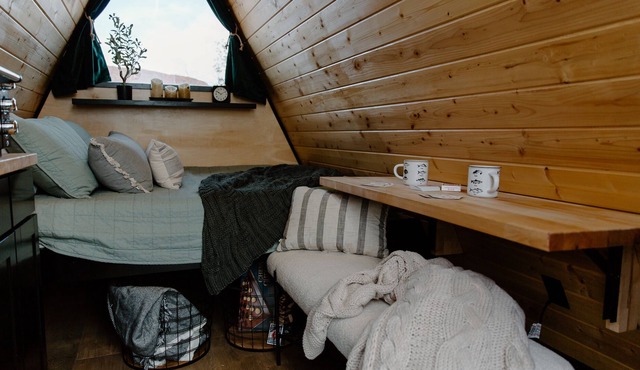 Modern A-Frame Tiny Cabin Experience