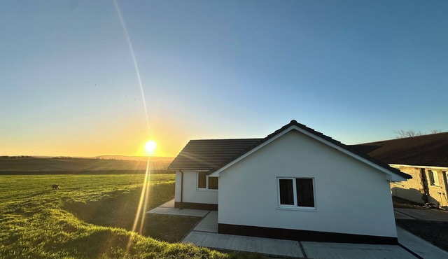 Modern accommodation with scenic views of Llansteffan.