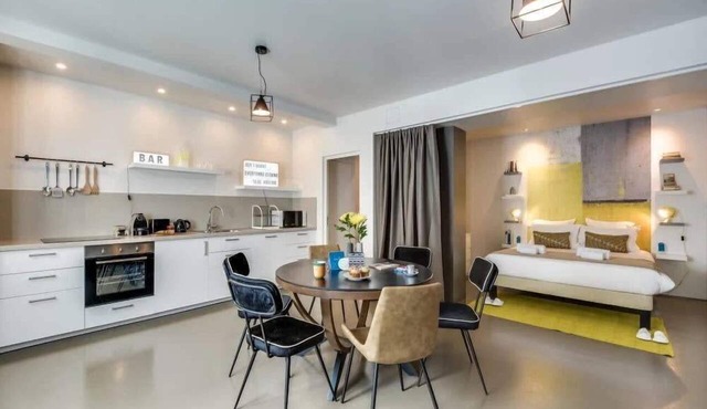 Modern and eclectic 3BD duplex in Le Marais!
