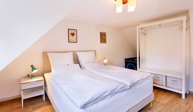 Modern apartment in a half-timbered house in the city center