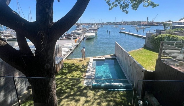 Modern balmain waterfront house with pool close to shops and restaurants