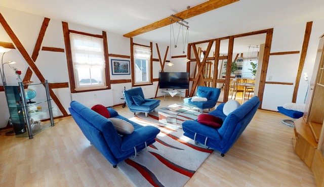Modern, bright 115sqm apartment with a fantastic view over Sonneb.Thüringen