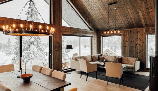 Modern cabin with mountain view by Syningtoppen