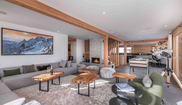 Modern chalet in Combloux with pool and wellness area