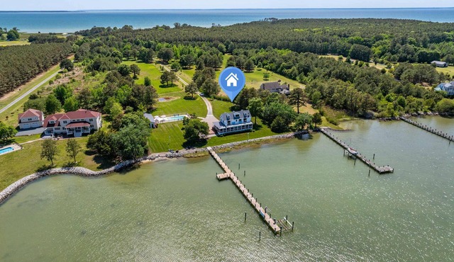 Modern Chesapeake Waterfront - Heated Pool - Dock