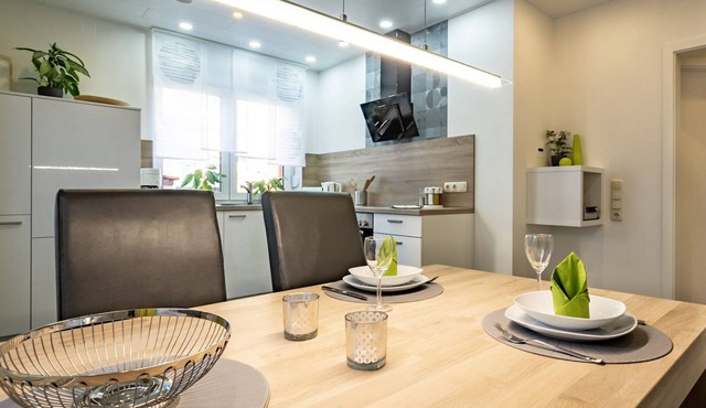 Modern, comfortable vacation apartment with terrace, on the Main Valley cycle path,