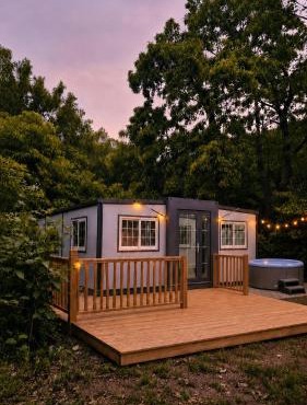 Modern Container Home Private Hot Tub & Fire Pit Near Pipestem State Park