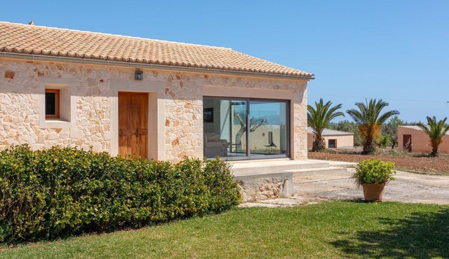 modern converted farmhouse with pool, quiet location