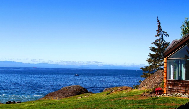 Modern Cottage on Stunning Oceanfront Acreage with Two Beaches and Forest Trails