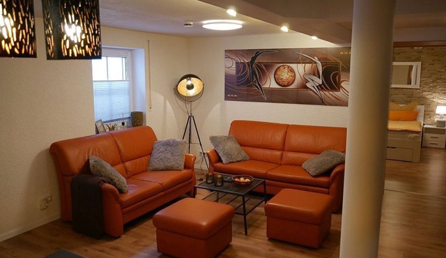 Modern basement holiday apartment with pleasant underfloor heating