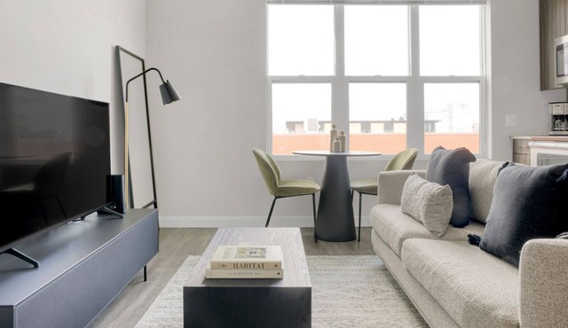 Modern Dorchester Studio w/ W/D, Gym & Pool, by Blueground