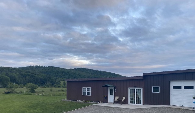 Modern farmhouse centrally located 25 minutes from Ithaca and the Finger Lakes.
