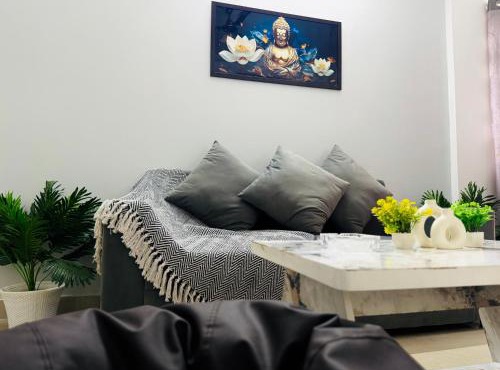 Modern flat in peaceful society