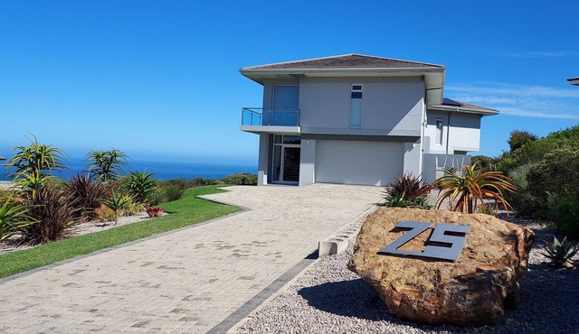 Modern house with a breath-taking 180 degree panoramic view of the Indian Ocean.