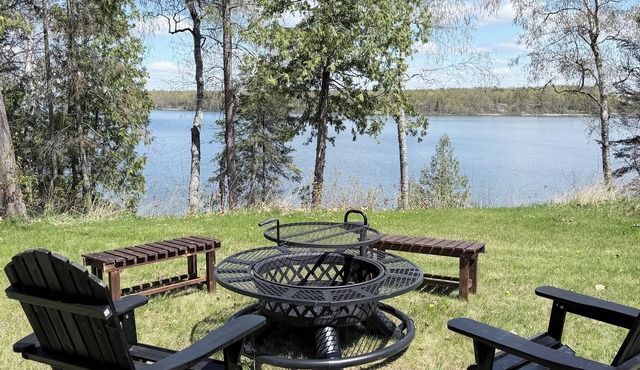Modern Lakefront Home on Pokegama · Sandy Swim & Dock