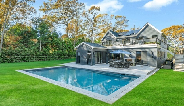 Modern Lakeside Southampton Retreat with Pool, Hot Tub & Firepit