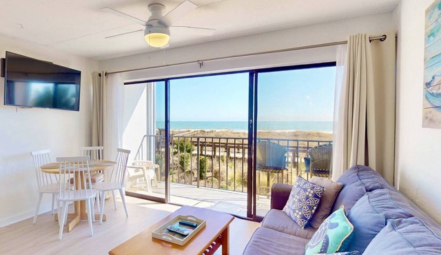 Modern Oceanfront Condo | Steps to Beach & Boardwalk | Pool, Elevator, Private Beach Access