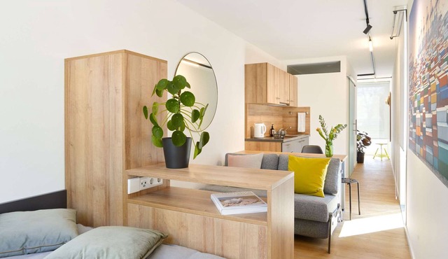 Modern overseas container converted into a tiny house