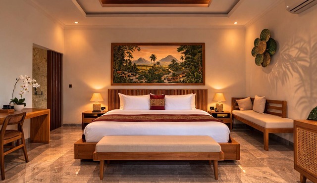 Modern Private Pool Villa Rice Field Views Romantic Escape at North Ubud Bali