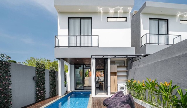 Modern Private Pool Villa 8F-10MinMelasti Beach