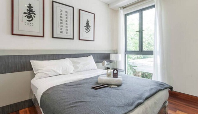 Modern private studio room EZS-4 with shared pool in bungalow