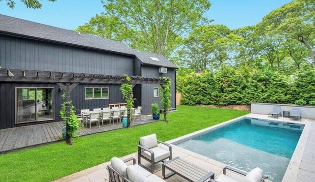 Modern Sag Harbor Escape, Moments from the Water and Long Beach to View.