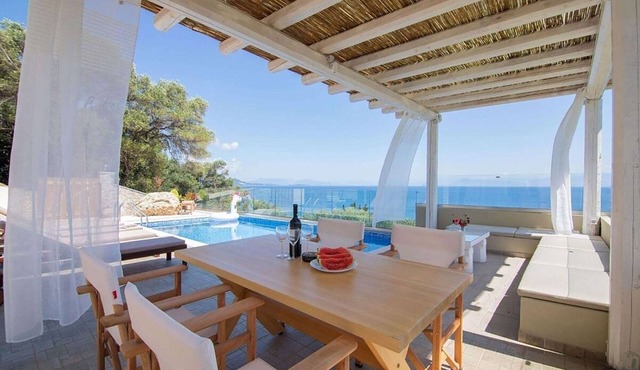 Modern Seafront Villa, A/C, Private Pool, Amazing Sea Views & Beautiful Sunrises - 60m from the Sea!