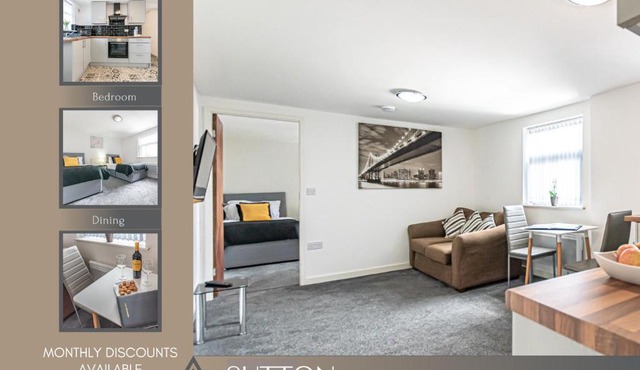 Modern Serviced Apartments in St Helens with Free WiFi Ideal for Leisure or Work Stays by North West Accommodation