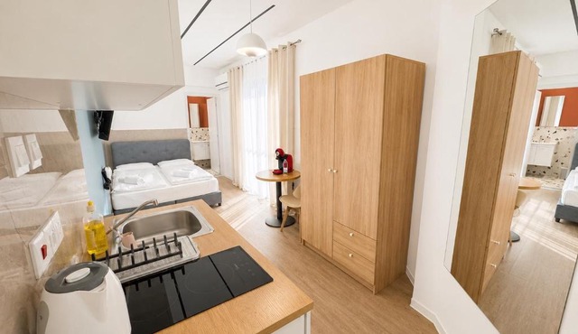 Modern Studio 8 Balcony Kitchenette Bathroom