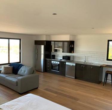 Modern studio with fabulous views