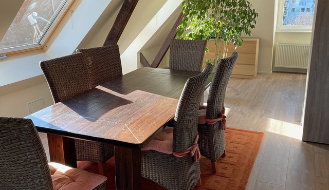 Modern top floor apartment 5 min to Markkleeberger See