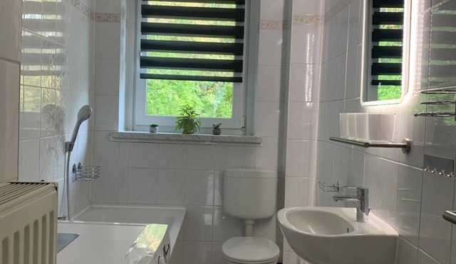 Modern vacation apartment with balcony near Lake Goitzsche