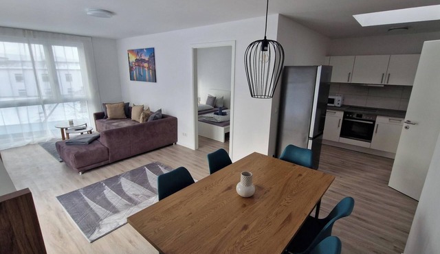 Modern vacation apartment with terrace