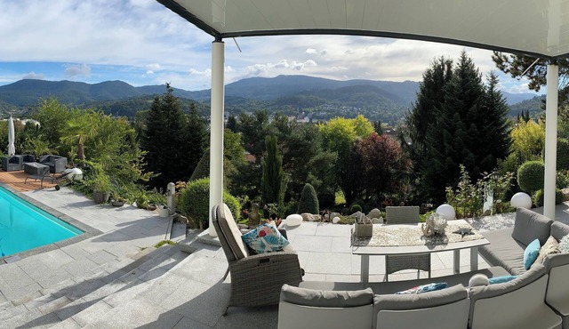 Modern vacation apartment with view and pool near Baden Baden in the Black Forest