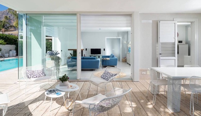 Modern villa with pool walking distance from the sandy beach