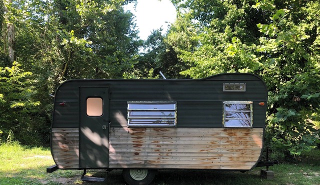 Modern Vintage Camper on a Farm w/ River View