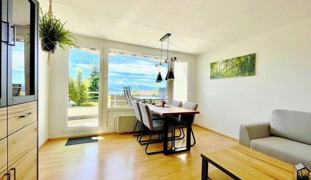 Modern "Waldluft" apartment with pool and sauna in Scheidegg in the Allgäu