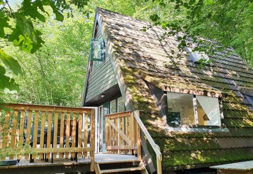 Moderne A-Frame midden in het bos, luxe vakantiehuis Durbuy