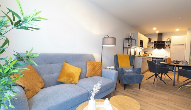 Moderne Ferienwohnung mit Balkon und Sauna in Strandnähe