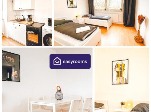 Monteurwohnung mit Balkon und Wohnzimmer