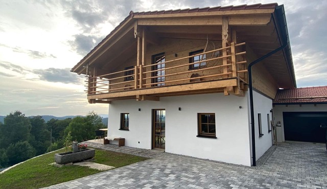 Mountain chalet view